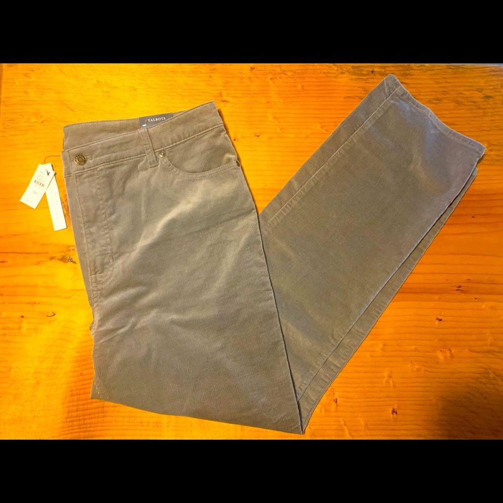 Talbots Corduroy Straight Leg Pants Size16P new with tags